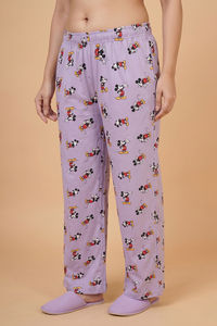 Zivame Mickey & Friends Knit Cotton Loungewear Set - Pastel Lilac — thumbnail 6